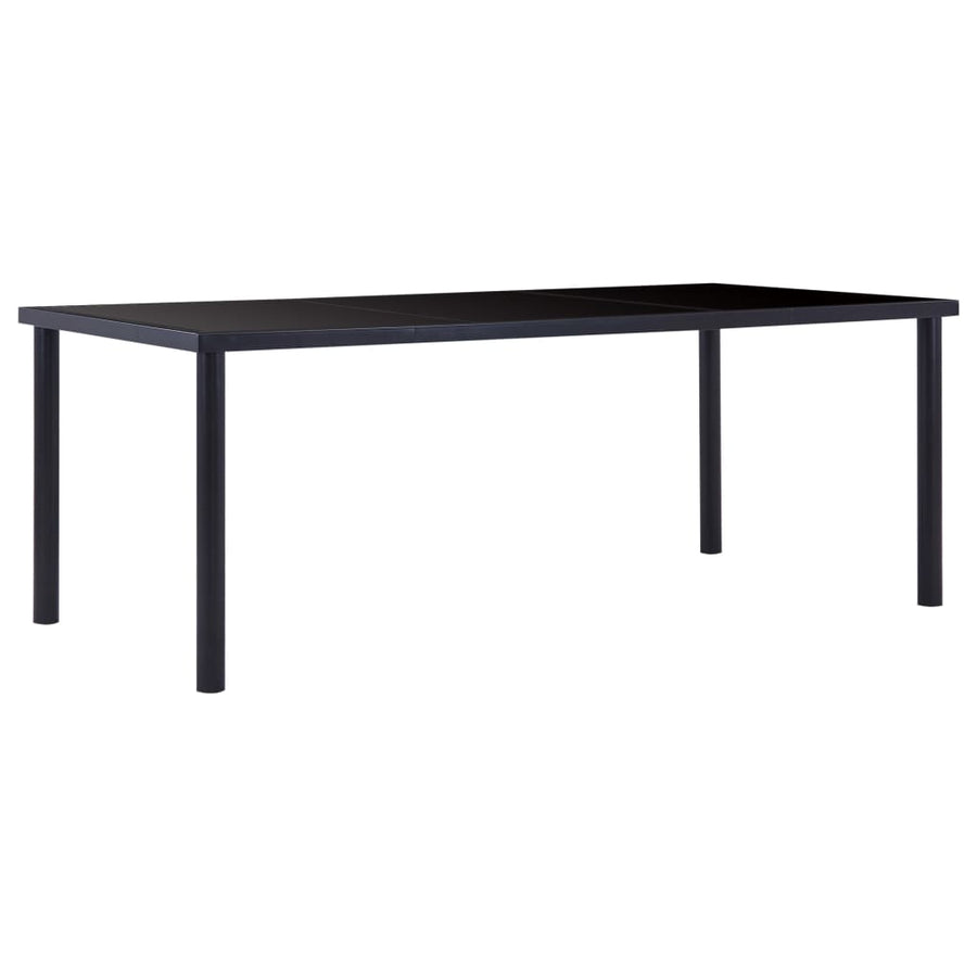 Eettafel 140X70X75 Cm Gehard Glas Zwart