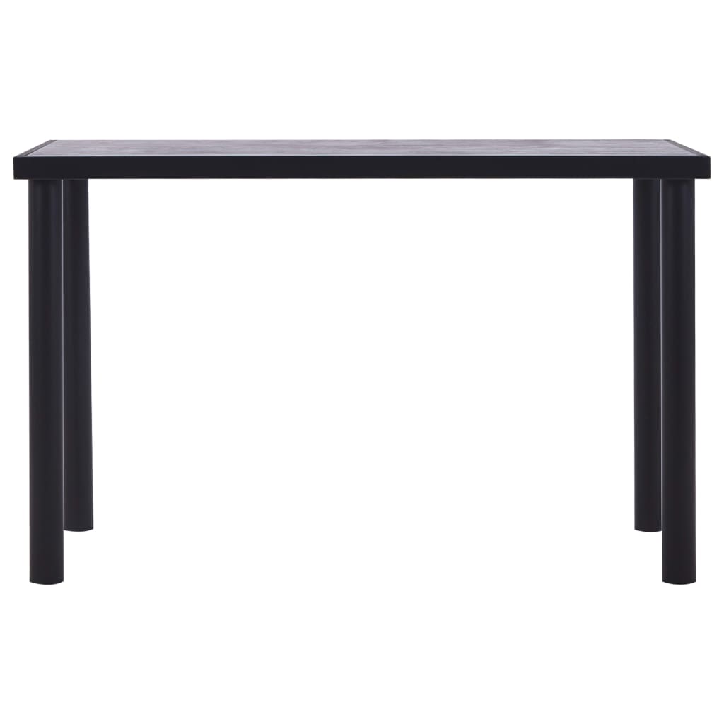 Eettafel Mdf Zwart En Betongrijs 120 x 60 x 75 cm