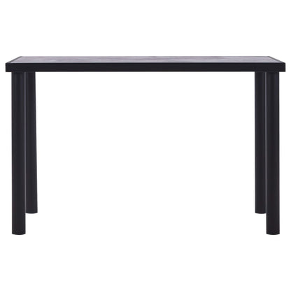 Eettafel Mdf Zwart En Betongrijs 120 x 60 x 75 cm