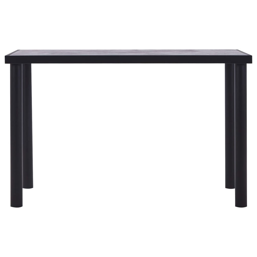Eettafel Mdf Zwart En Betongrijs 120 x 60 x 75 cm
