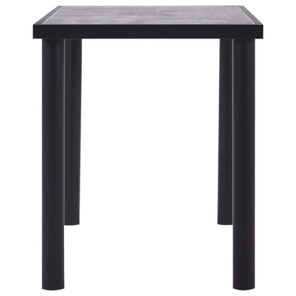 Eettafel Mdf Zwart En Betongrijs 120 x 60 x 75 cm