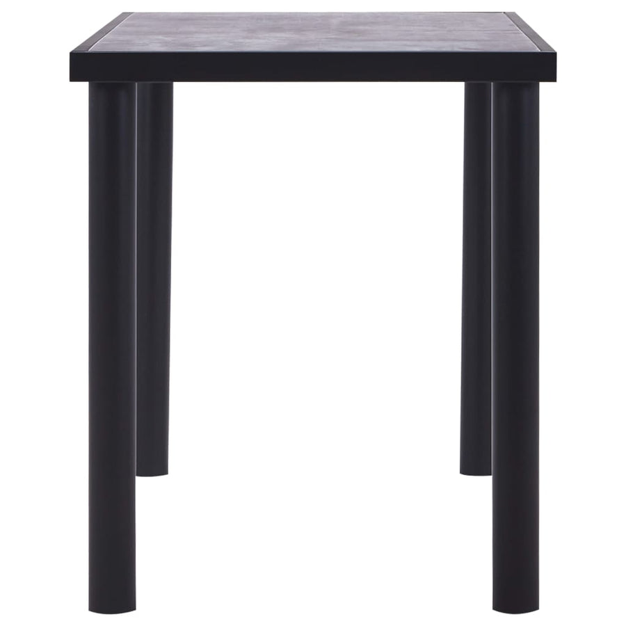 Eettafel Mdf Zwart En Betongrijs 120 x 60 x 75 cm