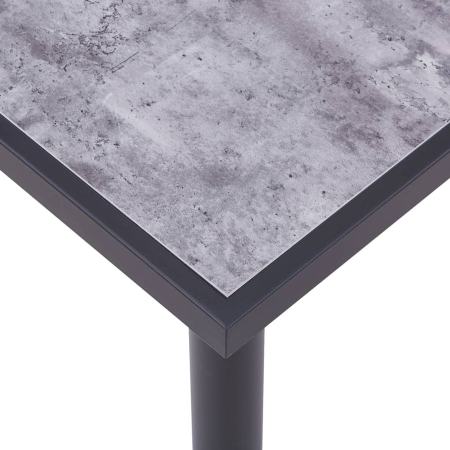 Eettafel Mdf Zwart En Betongrijs 120 x 60 x 75 cm