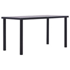 Eettafel 140x70x75 cm MDF zwart betongrijs