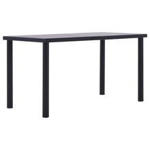 Eettafel 140X70X75 Cm Mdf Zwart En Betongrijs