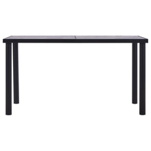 Eettafel 140X70X75 Cm Mdf Zwart En Betongrijs
