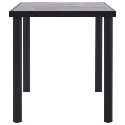Eettafel 140X70X75 Cm Mdf Zwart En Betongrijs