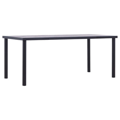 Eettafel 140X70X75 Cm Mdf Zwart En Betongrijs