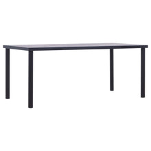 Eettafel 180X90X75 Cm Mdf Zwart En Betongrijs 180 x 90 x 75 cm