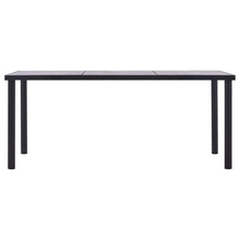 Eettafel 180X90X75 Cm Mdf Zwart En Betongrijs 180 x 90 x 75 cm
