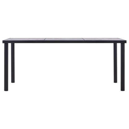 Eettafel 180X90X75 Cm Mdf Zwart En Betongrijs 180 x 90 x 75 cm