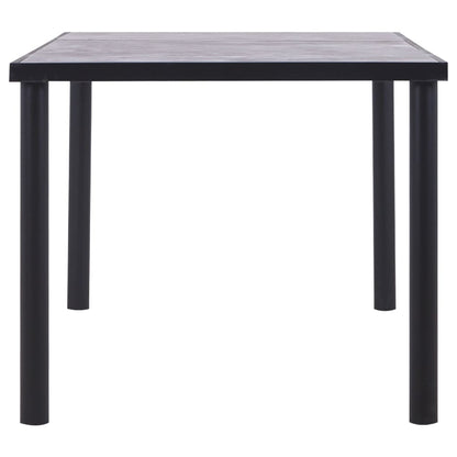 Eettafel 180X90X75 Cm Mdf Zwart En Betongrijs 180 x 90 x 75 cm