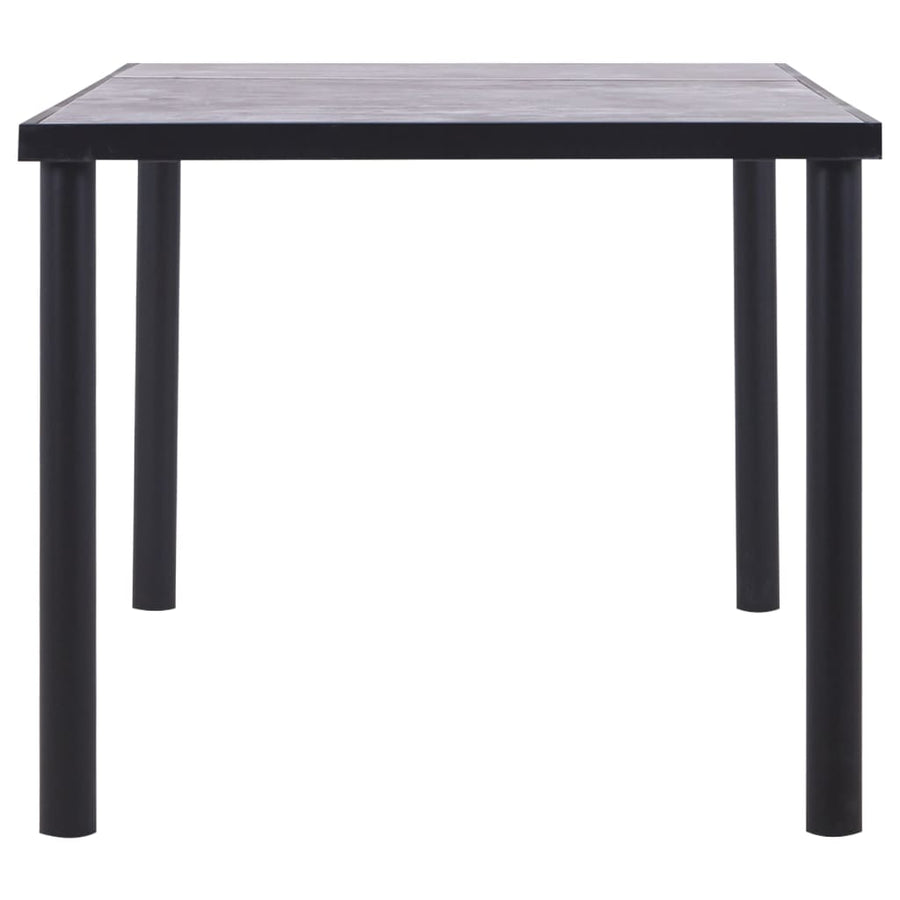 Eettafel 180X90X75 Cm Mdf Zwart En Betongrijs 180 x 90 x 75 cm
