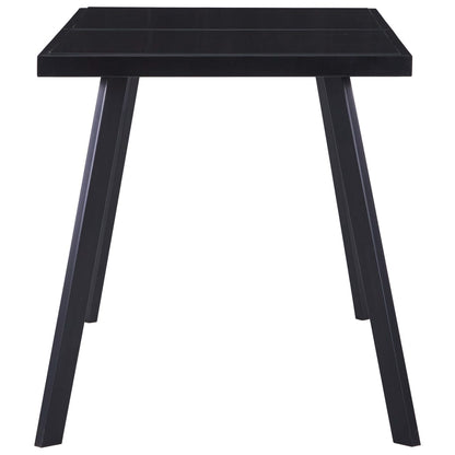 Eettafel 140x70x75 cm gehard glas zwart 140 x 70 x 75 cm Zwart