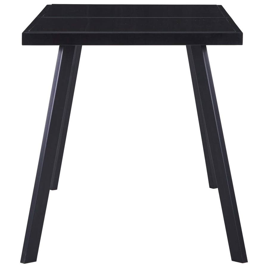 Eettafel 140x70x75 cm gehard glas zwart 140 x 70 x 75 cm Zwart