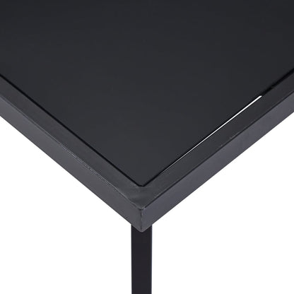 Eettafel 140x70x75 cm gehard glas zwart 140 x 70 x 75 cm Zwart