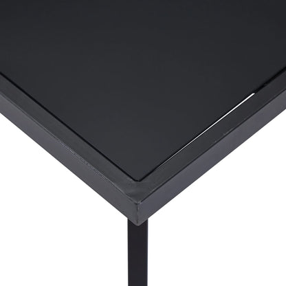 Eettafel 180x90x75 cm gehard glas zwart 180 x 90 x 75 cm Zwart