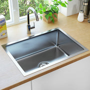 Gootsteen 59x44x20 cm roestvrij staal zilver