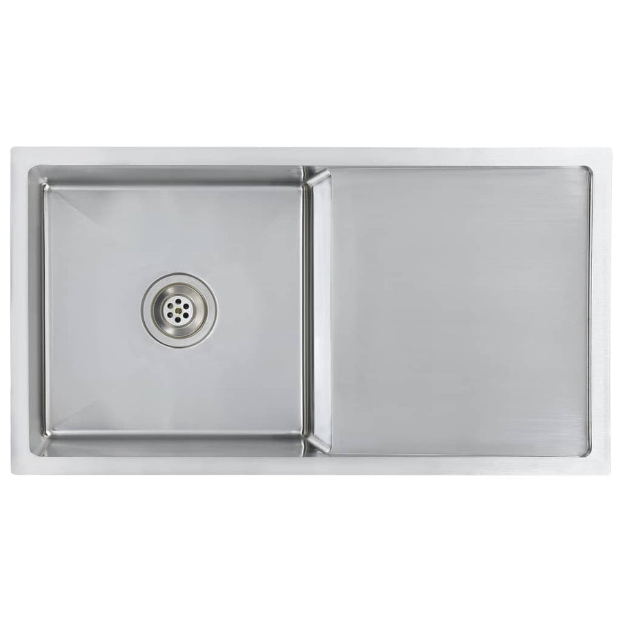 Gootsteen Handgemaakt Roestvrij Staal 87 x 44 x 20 cm (een gootsteen en wasbord) Zilver