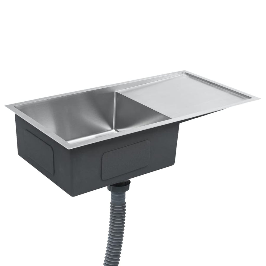Gootsteen Handgemaakt Roestvrij Staal 87 x 44 x 20 cm (een gootsteen en wasbord) Zilver