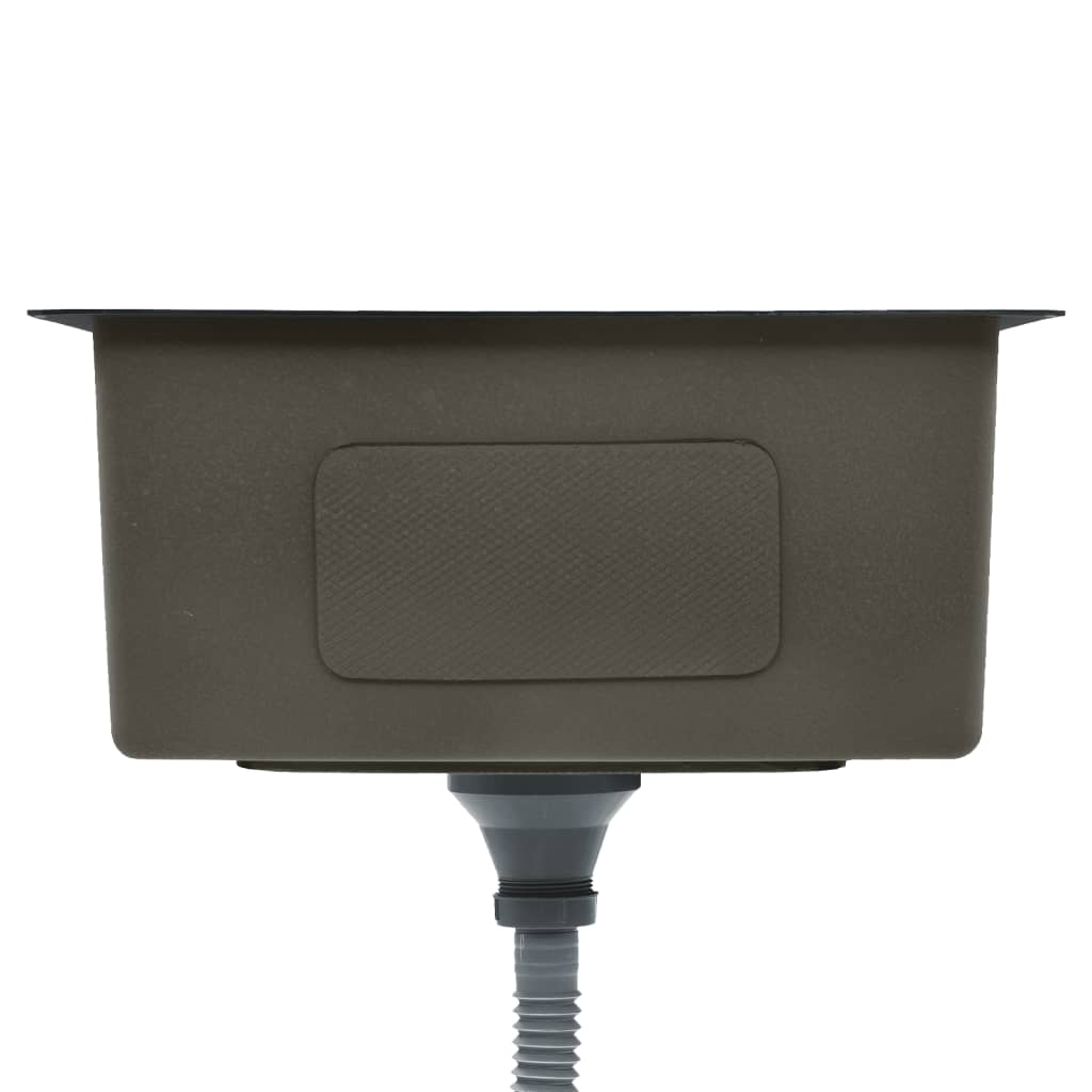 Gootsteen Handgemaakt Roestvrij Staal 44 x 44 x 20 cm Zwart