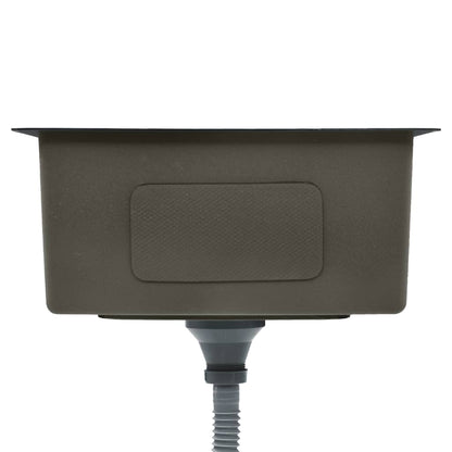 Gootsteen Handgemaakt Roestvrij Staal 44 x 44 x 20 cm Zwart