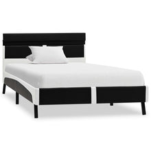 Bedframe Met Led Kunstleer Zwart 90X200 Cm