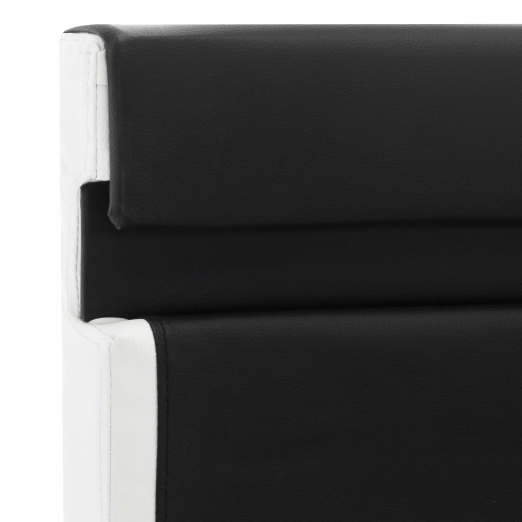 Bedframe Met Led Kunstleer Zwart 90X200 Cm