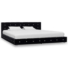 Bedframe fluweel zwart 180x200 cm