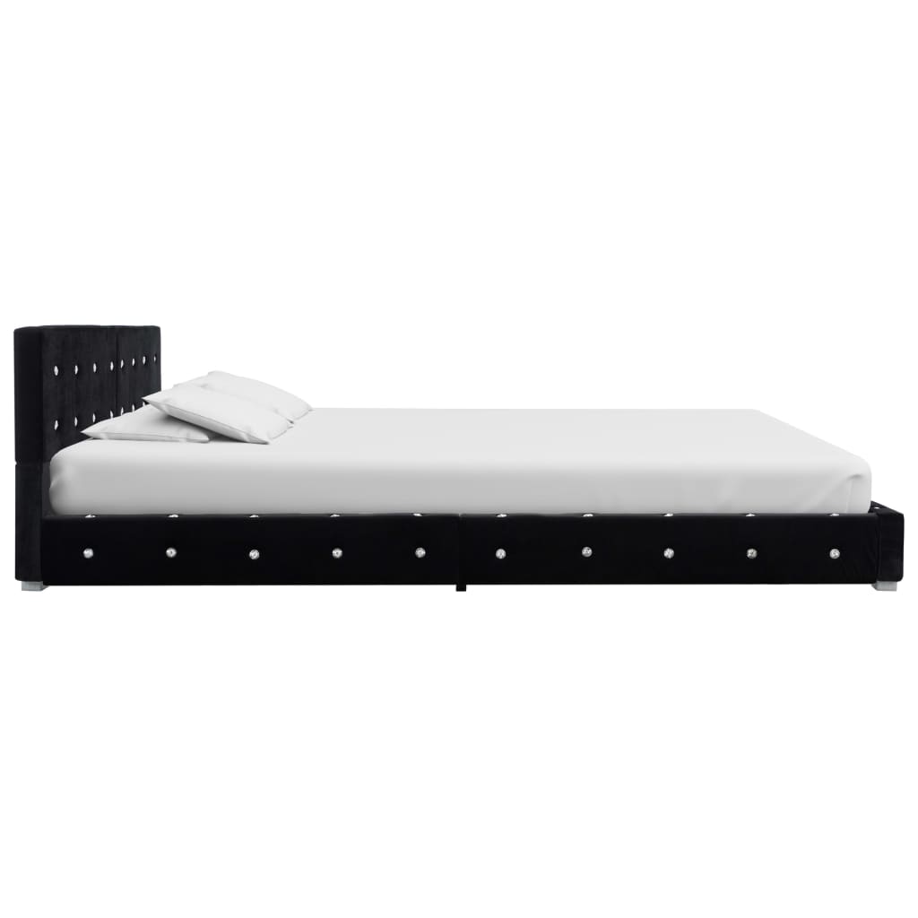 Bedframe fluweel zwart 180x200 cm