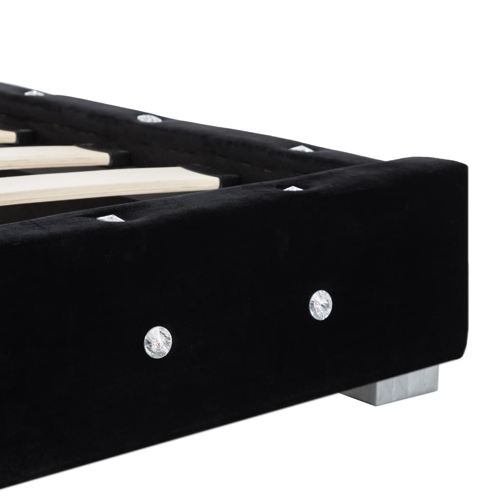 Bedframe fluweel zwart 180x200 cm