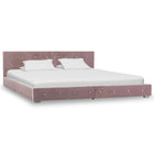 Bedframe Fluweel 160 x 200 cm Roze