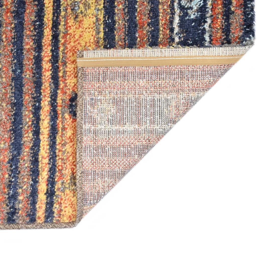 Vloerkleed 160X230 Pp Blauw En Oranje