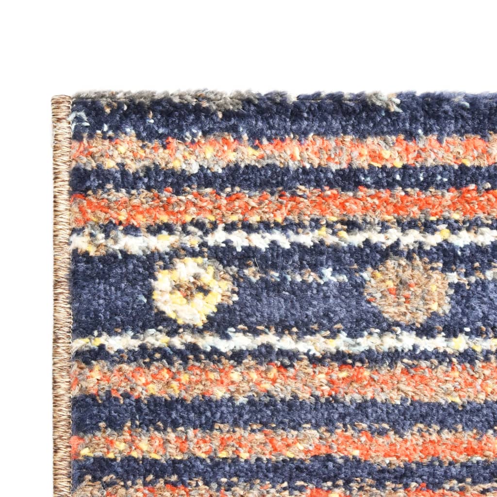 Vloerkleed 160X230 Pp Blauw En Oranje