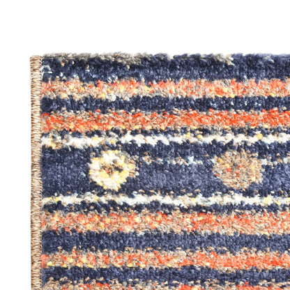 Vloerkleed 160X230 Pp Blauw En Oranje