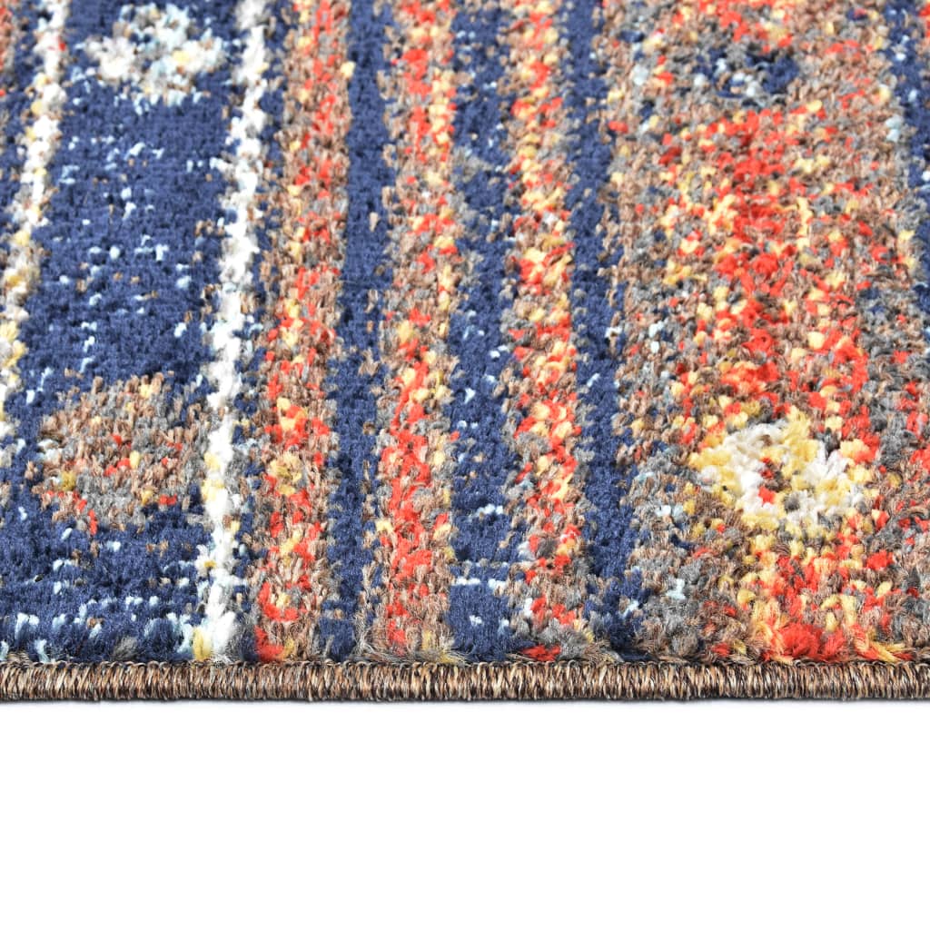 Vloerkleed 160X230 Pp Blauw En Oranje