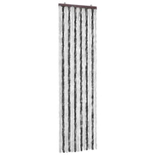 Vliegengordijn 56x185 cm chenille grijs en wit 56 x 185 cm Antraciet en wit