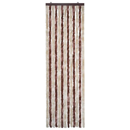 Vliegengordijn 56x185 cm chenille beige en lichtbruin 56 x 185 cm Beige en lichtbruin