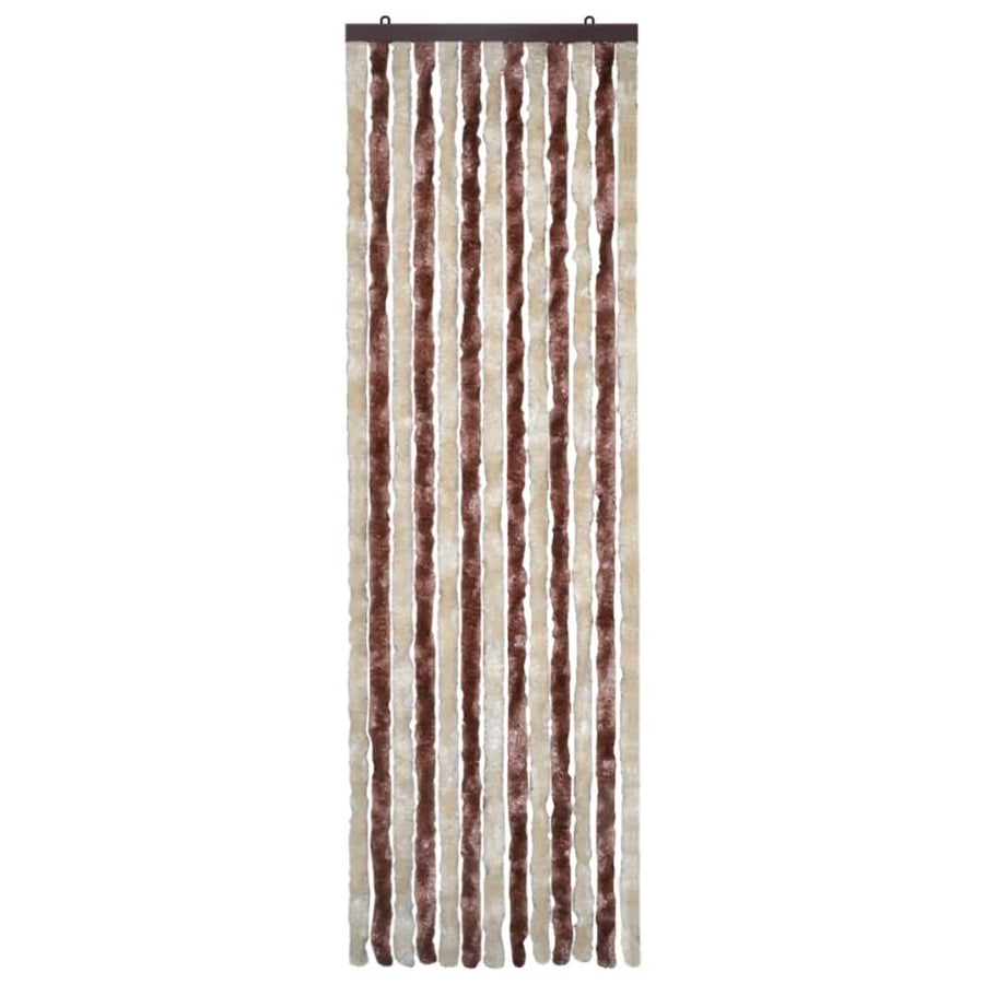 Vliegengordijn 56x185 cm chenille beige en lichtbruin 56 x 185 cm Beige en lichtbruin