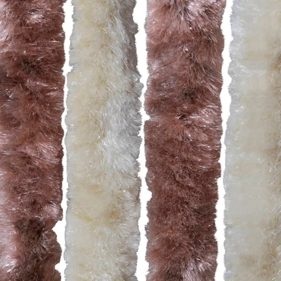 Vliegengordijn 56x185 cm chenille beige en lichtbruin 56 x 185 cm Beige en lichtbruin