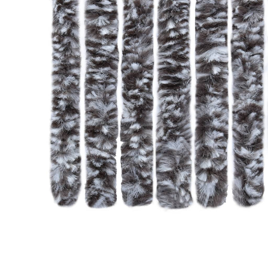 Vliegengordijn Chenille 56 x 185 cm Bruin en beige