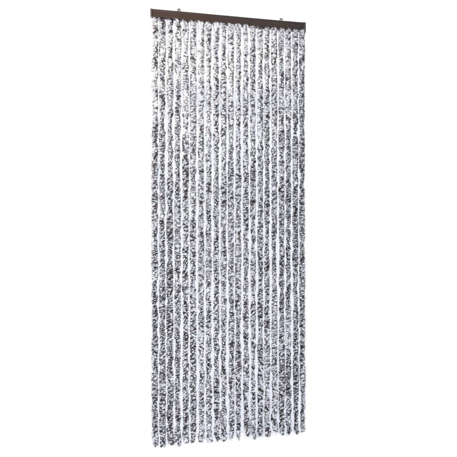 Vliegengordijn 90x220 cm chenille bruin en beige 90 x 220 cm Bruin en beige