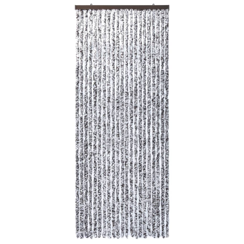 Vliegengordijn 90x220 cm chenille bruin en beige 90 x 220 cm Bruin en beige