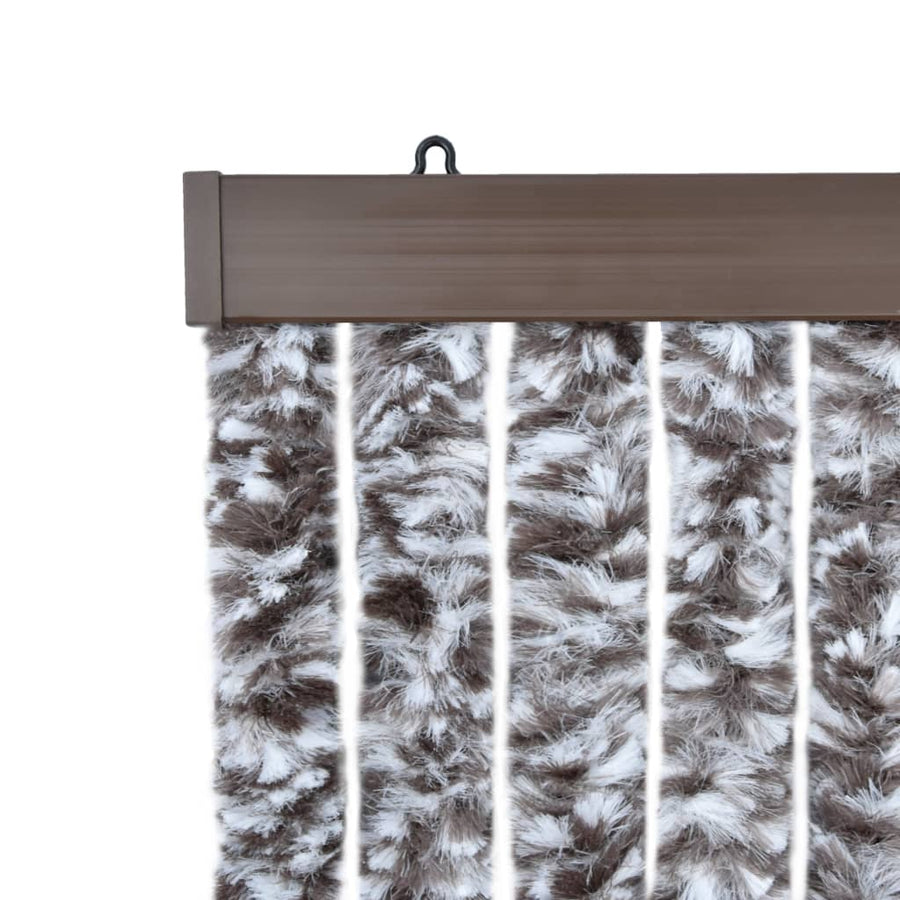 Vliegengordijn 90x220 cm chenille bruin en beige 90 x 220 cm Bruin en beige