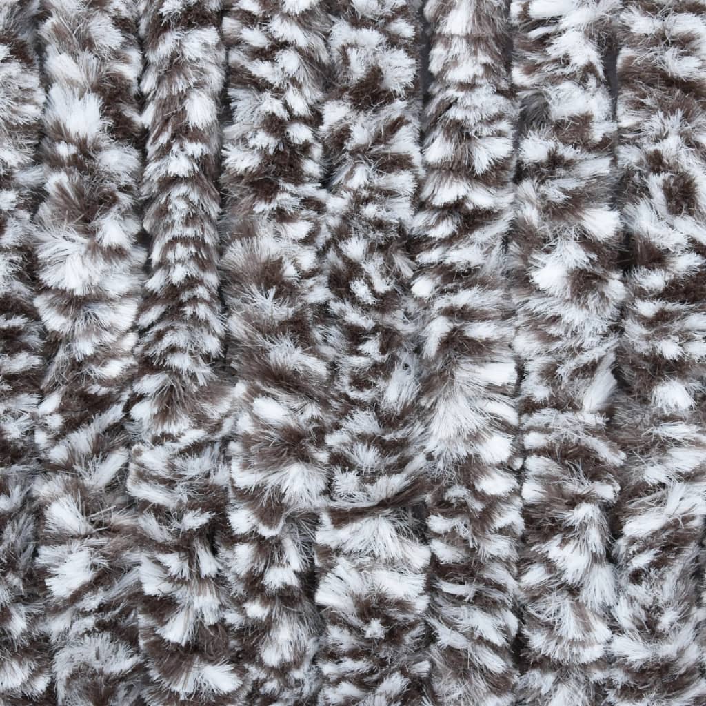 Vliegengordijn 90x220 cm chenille bruin en beige 90 x 220 cm Bruin en beige