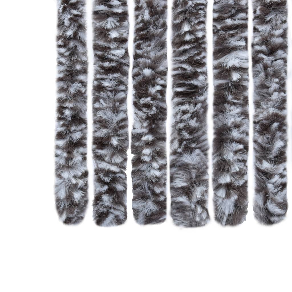 Vliegengordijn 90x220 cm chenille bruin en beige 90 x 220 cm Bruin en beige