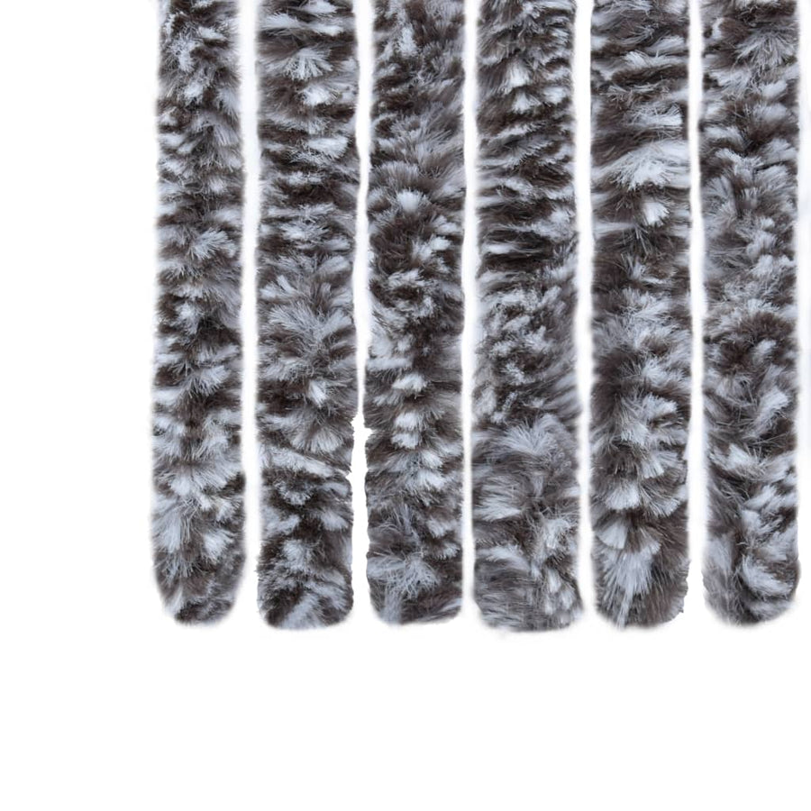 Vliegengordijn 90x220 cm chenille bruin en beige 90 x 220 cm Bruin en beige