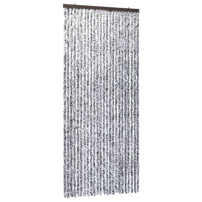 Vliegengordijn 100x220 cm chenille bruin en beige 100 x 220 cm Bruin en beige