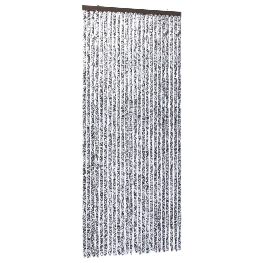 Vliegengordijn 100x220 cm chenille bruin en beige 100 x 220 cm Bruin en beige