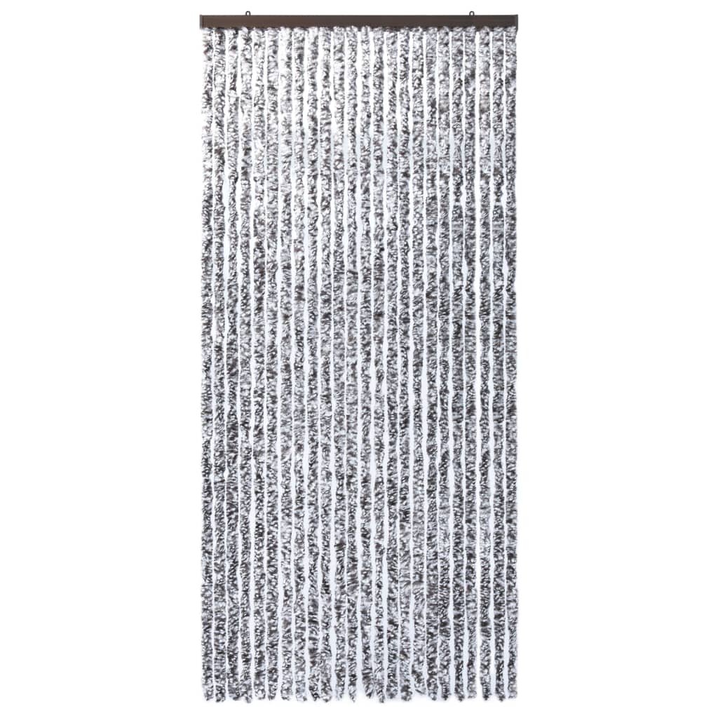 Vliegengordijn 100x220 cm chenille bruin en beige 100 x 220 cm Bruin en beige